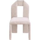 Meridian Bennett Beige Chenille Fabric Dining Chair IMAGE 3