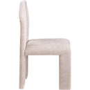 Meridian Bennett Beige Chenille Fabric Dining Chair IMAGE 4