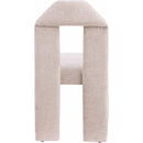 Meridian Bennett Beige Chenille Fabric Dining Chair IMAGE 5