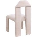 Meridian Bennett Beige Chenille Fabric Dining Chair IMAGE 6