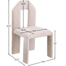 Meridian Bennett Beige Chenille Fabric Dining Chair IMAGE 8