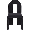 Meridian Bennett Black Chenille Fabric Dining Chair IMAGE 3