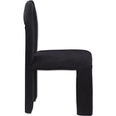 Meridian Bennett Black Chenille Fabric Dining Chair IMAGE 4