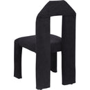 Meridian Bennett Black Chenille Fabric Dining Chair IMAGE 6