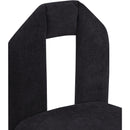 Meridian Bennett Black Chenille Fabric Dining Chair IMAGE 7
