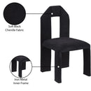 Meridian Bennett Black Chenille Fabric Dining Chair IMAGE 9