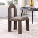 Meridian Bennett Brown Chenille Fabric Dining Chair IMAGE 2