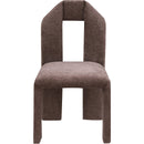 Meridian Bennett Brown Chenille Fabric Dining Chair IMAGE 3