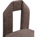 Meridian Bennett Brown Chenille Fabric Dining Chair IMAGE 7