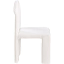 Meridian Bennett Cream Chenille Fabric Dining Chair IMAGE 4