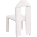 Meridian Bennett Cream Chenille Fabric Dining Chair IMAGE 6