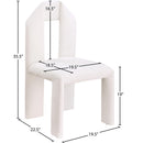 Meridian Bennett Cream Chenille Fabric Dining Chair IMAGE 8