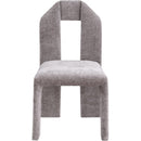 Meridian Bennett Grey Chenille Fabric Dining Chair IMAGE 3