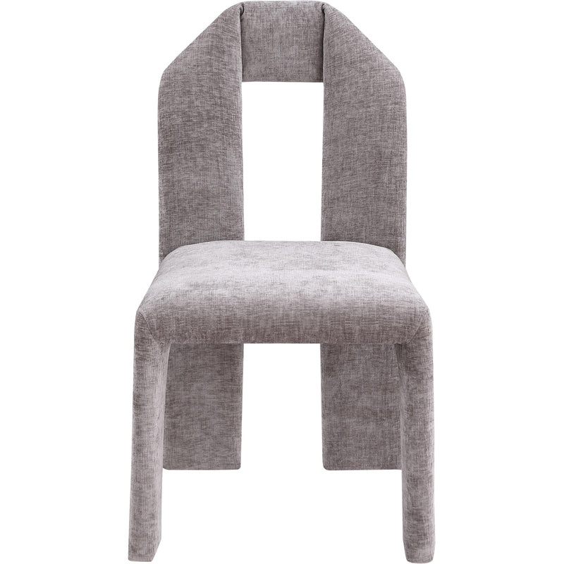 Meridian Bennett Grey Chenille Fabric Dining Chair IMAGE 3