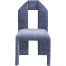 Meridian Bennett Light Blue Chenille Fabric Dining Chair IMAGE 3