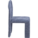Meridian Bennett Light Blue Chenille Fabric Dining Chair IMAGE 4
