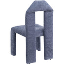 Meridian Bennett Light Blue Chenille Fabric Dining Chair IMAGE 6