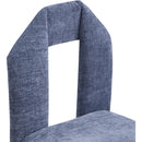 Meridian Bennett Light Blue Chenille Fabric Dining Chair IMAGE 7