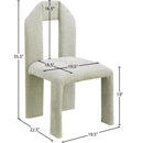 Meridian Bennett Mint Chenille Fabric Dining Chair IMAGE 8