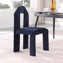 Meridian Bennett Navy Chenille Fabric Dining Chair IMAGE 2
