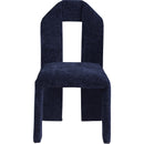 Meridian Bennett Navy Chenille Fabric Dining Chair IMAGE 3