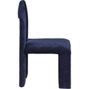 Meridian Bennett Navy Chenille Fabric Dining Chair IMAGE 4