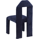 Meridian Bennett Navy Chenille Fabric Dining Chair IMAGE 6
