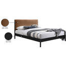 Meridian Abigail Cognac Vegan Leather Full Bed (3 Boxes) IMAGE 8