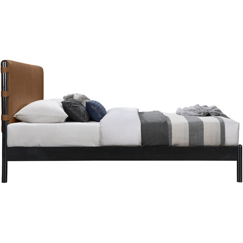 Meridian Abigail Cognac Vegan Leather King Bed (3 Boxes) IMAGE 4