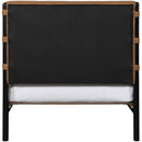 Meridian Abigail Cognac Vegan Leather Twin Bed (3 Boxes) IMAGE 5