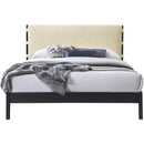 Meridian Abigail Cream Vegan Leather Full Bed (3 Boxes) IMAGE 3