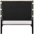 Meridian Abigail Cream Vegan Leather Twin Bed (3 Boxes) IMAGE 5