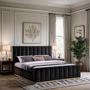 Meridian Amara Black Velvet King Bed IMAGE 2