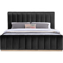 Meridian Amara Black Velvet King Bed IMAGE 3