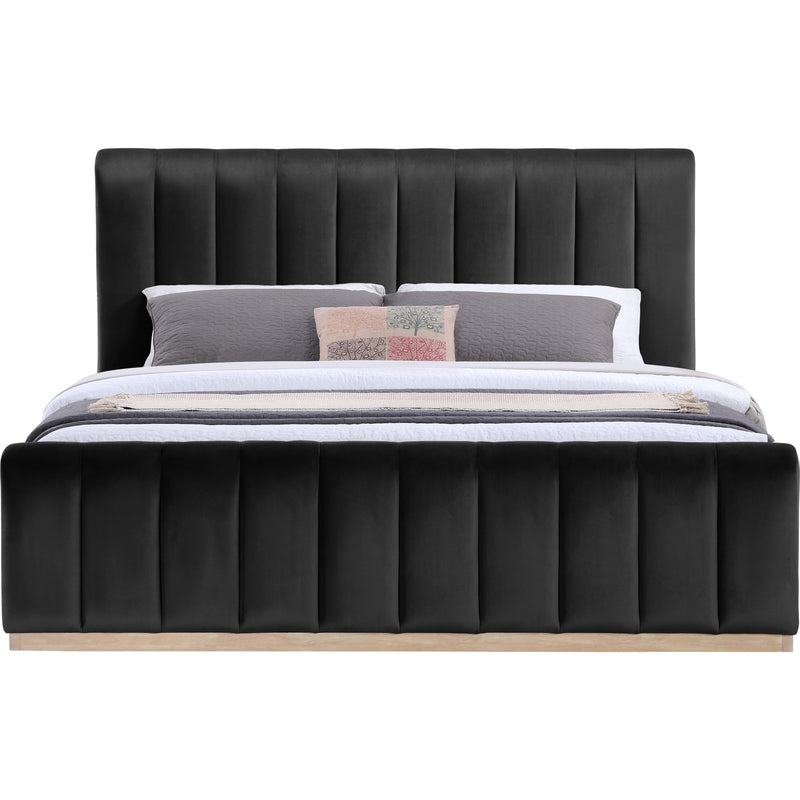 Meridian Amara Black Velvet King Bed IMAGE 3