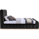 Meridian Amara Black Velvet King Bed IMAGE 4