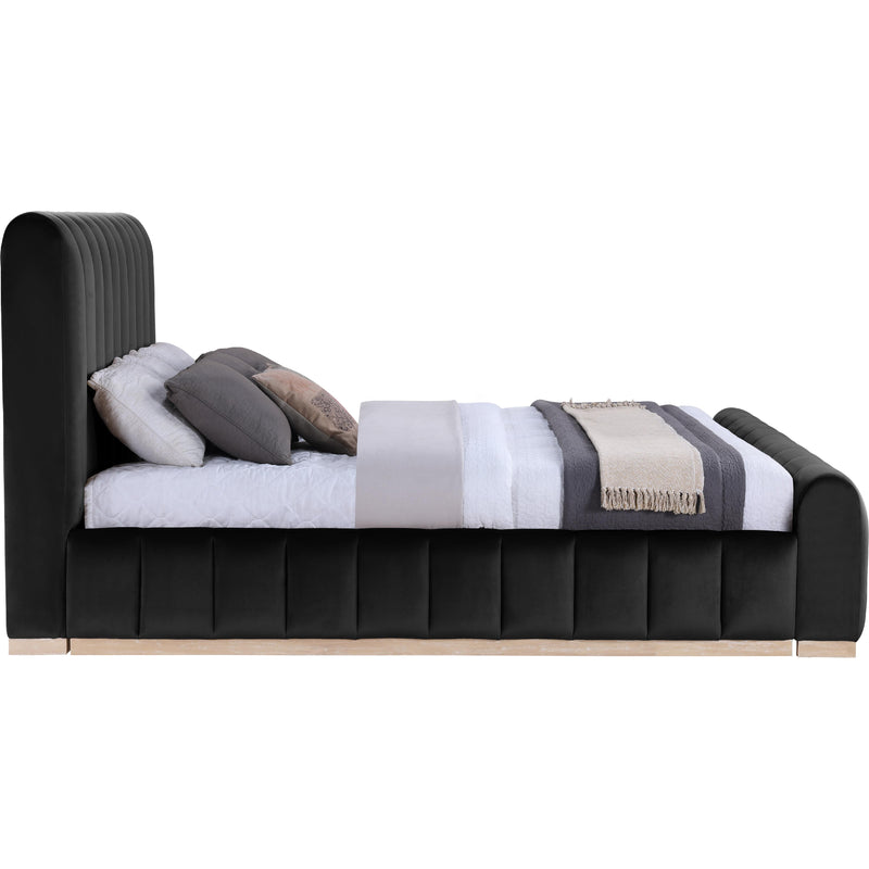 Meridian Amara Black Velvet King Bed IMAGE 4