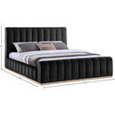 Meridian Amara Black Velvet King Bed IMAGE 9