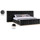Meridian Amara Black Velvet King Bed IMAGE 10