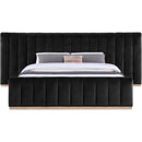 Meridian Amara Black Velvet King Bed IMAGE 3
