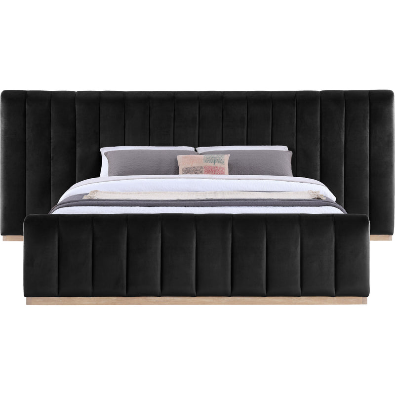 Meridian Amara Black Velvet King Bed IMAGE 3