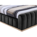 Meridian Amara Black Velvet King Bed IMAGE 6