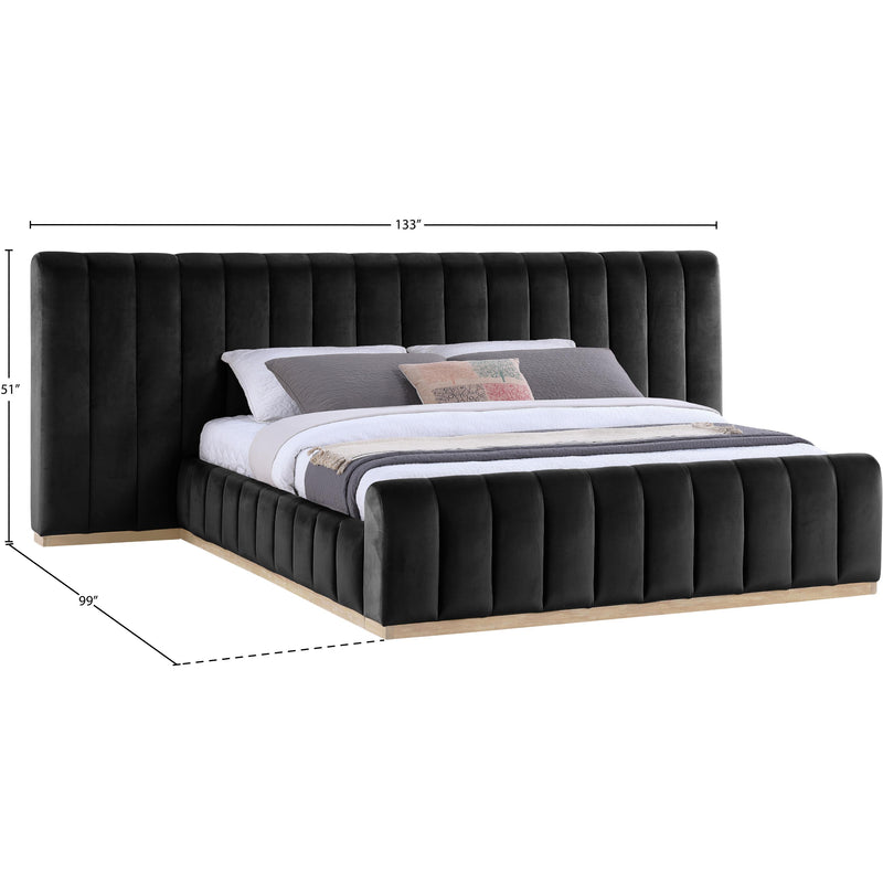 Meridian Amara Black Velvet King Bed IMAGE 9