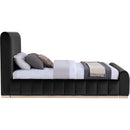 Meridian Amara Black Velvet Queen Bed IMAGE 4