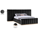 Meridian Amara Black Velvet Queen Bed IMAGE 10