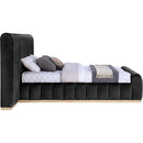 Meridian Amara Black Velvet Queen Bed IMAGE 4