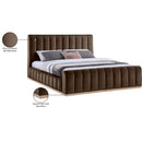 Meridian Amara Brown Velvet King Bed IMAGE 10