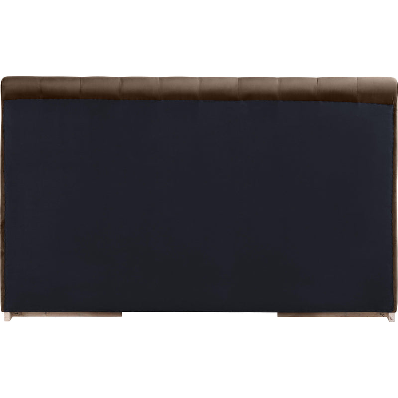 Meridian Amara Brown Velvet King Bed IMAGE 5