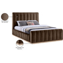 Meridian Amara Brown Velvet Queen Bed IMAGE 10