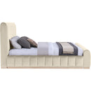 Meridian Amara Cream Velvet King Bed IMAGE 4